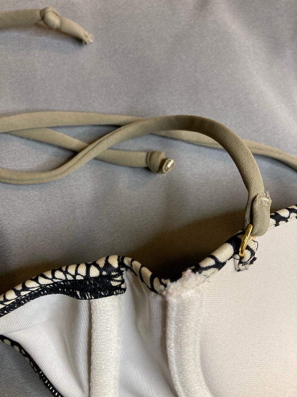 Victoria's Secret Black and White Printed Strapless Bikini Top - Picture 10 of 10